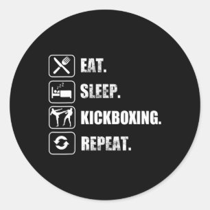 Kickboksen Muay Thai Vechtkunst Tijger Sak Yant Ronde Sticker