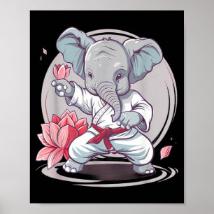 Kickboksen Olifant Karate Taekwondo Jiu-Jitsu MMA Poster
