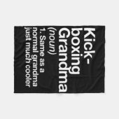 Kickboksen Oma Definitie Grappige Sport Fleece Deken (Voorkant (Horizontaal))