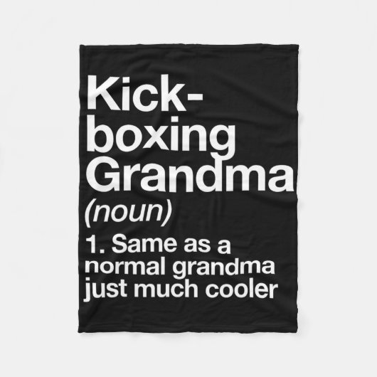 Kickboksen Oma Definitie Grappige Sport Fleece Deken (Voorkant)