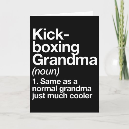 Kickboksen Oma Definitie Grappige Sport Kaart (Voorkant)