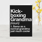 Kickboksen Oma Definitie Grappige Sport Kaart (Gele Bloem)