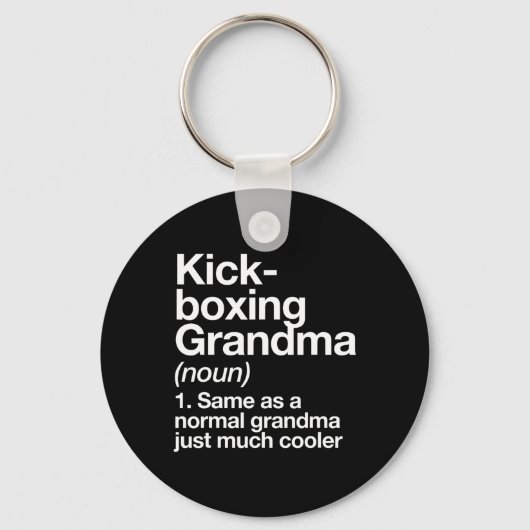 Kickboksen Oma Definitie Grappige Sport  Sleutelhanger (Voorkant)