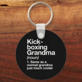 Kickboksen Oma Definitie Grappige Sport  Sleutelhanger (Voorkant)
