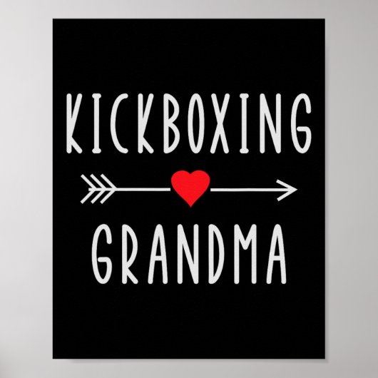 Kickboksen Oma Trots Kickboksen Oma Moederdag Poster (Voorkant)