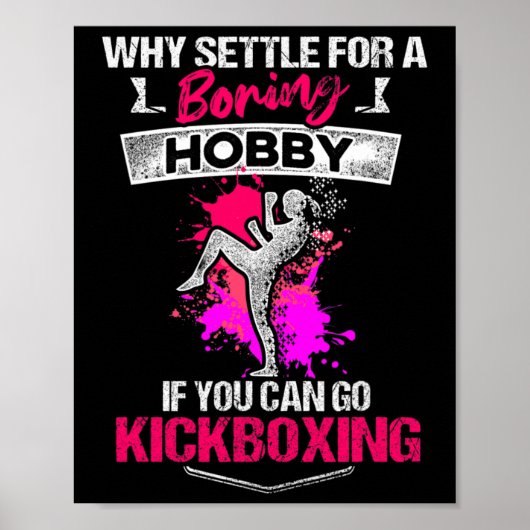 Kickboksen Saai Kick Boksen Workout  Poster (Voorkant)
