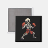 Kickboksen Skelet Grappig Kickbokser Boksen Magneet (Voorkant / Achterkant)