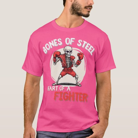 Kickboksen Skelet Grappig Kickbokser Boksen T-shirt (Voorkant)