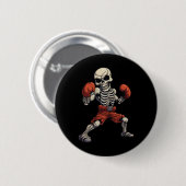 Kickboksen Skelet Grappige Kickbokser Boksen Ronde Button 5,7 Cm (Voorkant /achterkant)