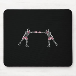 Kickboksen Skelet Grappige Kickboxer Boksen Grafie Muismat