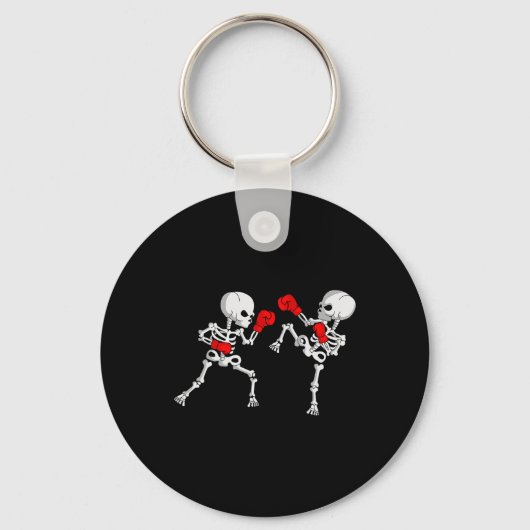 Kickboksen Skelet Kickbokser Boksen Mma Sleutelhanger (Voorkant)