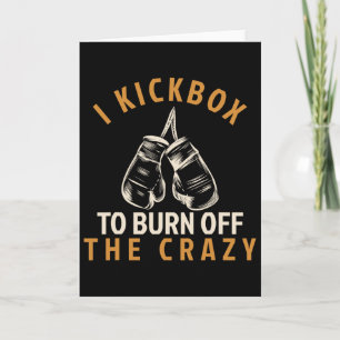 Kickboksen T-shirt - Ik kickbox om de gekte eruit Kaart