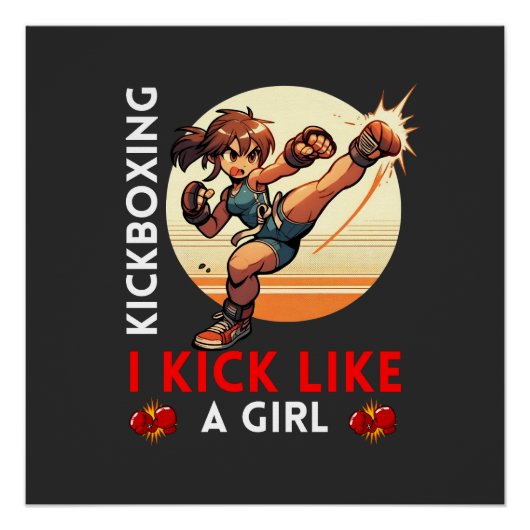 Kickboksen T-shirt | Muay Thai-Shirt | Workout Perfect Poster (Voorkant)