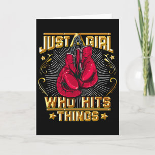 Kickboksen Thai Boxing Citaat Gewoon Een Meisje Da Kaart