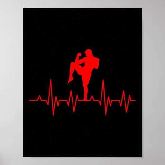 Kickboksen Thai Boxing Hartslag Muay Thai Poster (Voorkant)