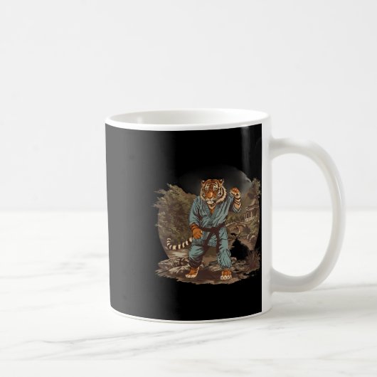 Kickboksen Tijger Pagode Tempel Vechtkunst Karate Koffiemok (Rechts)
