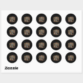 Kickboksen Tijger Pagode Tempel Vechtkunst Karate Ronde Sticker (Vel)