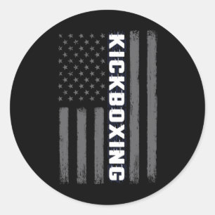 Kickboksen Usa Amerikaanse Vlag Cadeau Vechtkunste Ronde Sticker