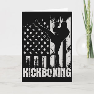 Kickboksen - Usa Amerikaanse Vlag Kickbokser Comby Kaart