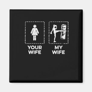 Kickboksen Uw Vrouw Mijn Vrouw Kickbokser Muay Tha Magneet
