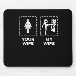 Kickboksen Uw Vrouw Mijn Vrouw Kickbokser Muay Tha Muismat