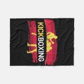 Kickboksen Vechtkunst Fleece Deken (Voorkant (Horizontaal))