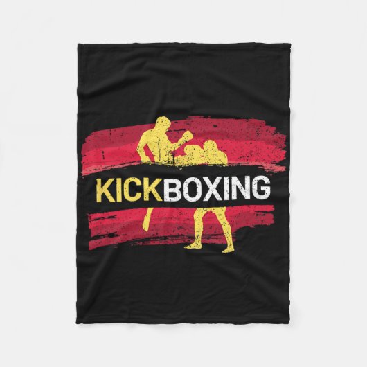 Kickboksen Vechtkunst Fleece Deken (Voorkant)