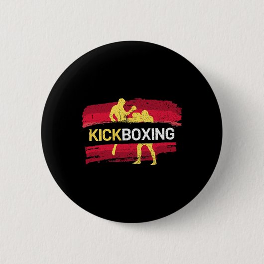 Kickboksen Vechtkunst  Ronde Button 5,7 Cm (Voorkant)