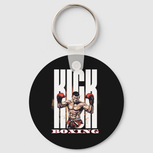 Kickboksen Vechtstijl  Sleutelhanger (Voorkant)