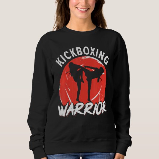 Kickboksen Vintage Kickboksen Krijger Trui (Voorkant)