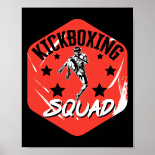 Kickboksen Vintage Kickboksen Squad Poster