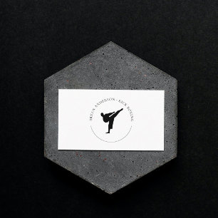 Kickboksen Visitekaartje - Minimal Fighter Logo