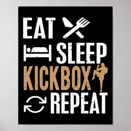 Kickboksen voor kickbokser poster (Voorkant)