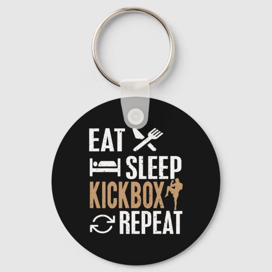 Kickboksen voor kickbokser sleutelhanger (Voorkant)
