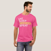 Kickboksen voor Kickboxer Eat Sleep Kickboksen Rep T-shirt (Voorkant volledig)