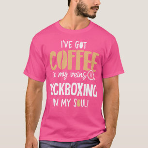 Kickboksen voor koffieliefhebbers in mijn aderen z t-shirt