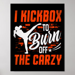 Kickboksen voor mannen vrouwen kickbokser stoot tr poster