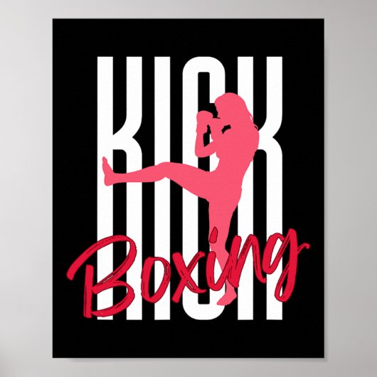 Kickboksen Voorkick Poster (Voorkant)