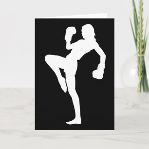 Kickboksen Vrouwen Is Strak Silhouet Ontwerp Is Kaart