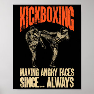 Kickboksen waar ook je voeten een zwarte band krij poster
