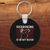 Kickboksen Zit In Mijn Bloed Kickbokser Sleutelhanger (Voorkant)