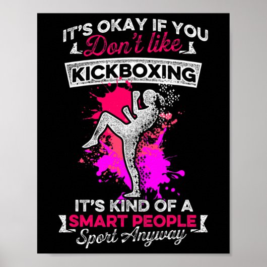 Kickboksen zoals kickbokstraining poster (Voorkant)