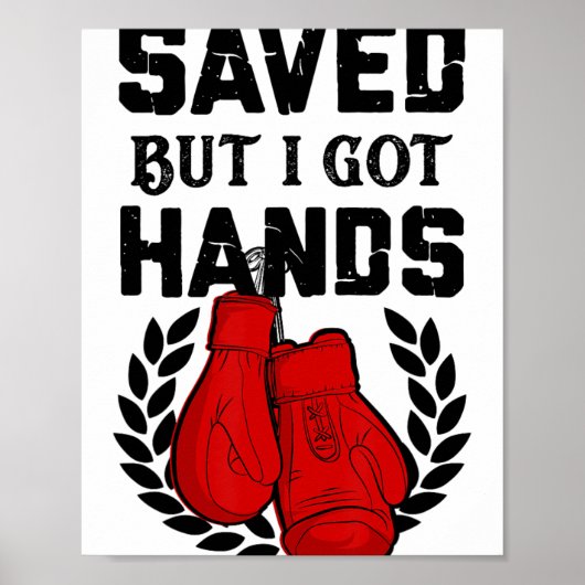 Kickbokser Bokser Gered Maar Ik Heb Handen Poster (Voorkant)