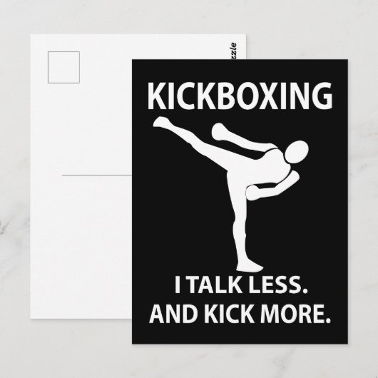 Kickbokser Kickboksen Briefkaart (Voorkant / Achterkant)