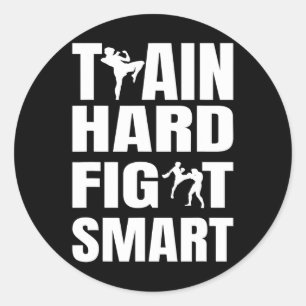Kickbokser Kickboksen Muay Thai Thaiboksen Mma Fig Ronde Sticker