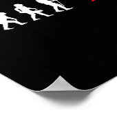 Kickbokser Kickboksen Ontwikkeling Training Gevech Poster (Hoek)