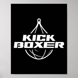 Kickbokser Kickboksen Vechtsporten Kickboksen Kick Poster