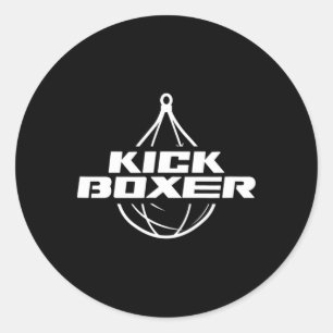 Kickbokser Kickboksen Vechtsporten Kickboksen Trap Ronde Sticker