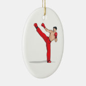 kickbokser kickboksgrafiek keramisch ornament (Rechts)