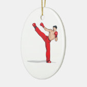 kickbokser kickboksgrafiek keramisch ornament (Links)